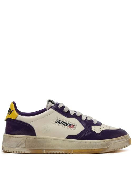 Beige/dark purple/yellow sneaker Autry | AVLWBC01 IV/ACAI/FREESIA